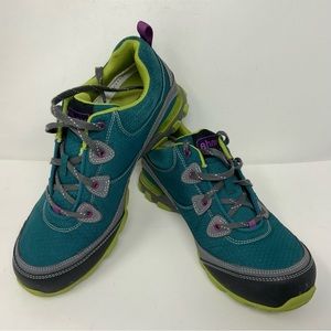 Ahnu Sugarpine ll Hiking Sneakers. Women’s US Size 9. Teal/Lime Colorway.
